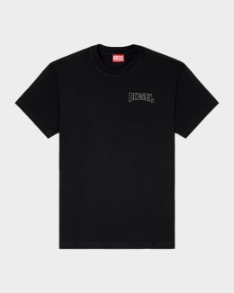 Diesel Men's K-SS-t-lucien-ih Embroidered Oval D Crewneck T-Shirt