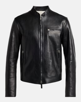 Amiri Men's MA Quad Leather Work Jacket | Neiman Marcus