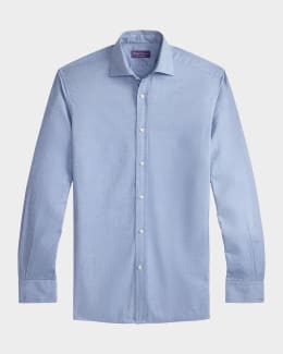 Ralph Lauren Purple Label Men's Twill Plaid Pocket Button-Down