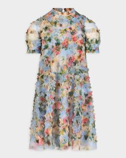 hannah 3d floral embroidered dress Milly | Dresses | Milly Hannah 3d Floral Embroidered Dress