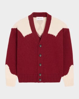 Ami Paris Ami De Coeur Crewneck Cardigan | Neiman Marcus