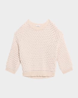 Peserico Tricot Sequin Open-Knit Sweater | Neiman Marcus