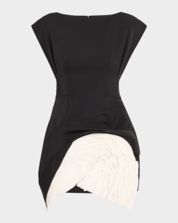 Acler Geneva Metallic Pleated Mini Dress | Neiman Marcus