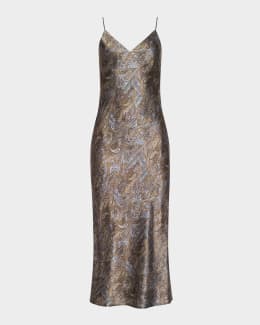 theory satin slip dress Theory Curve Slim Slip Dress