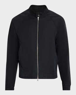 Emporio Armani Men's Seersucker Bomber Jacket | Neiman Marcus
