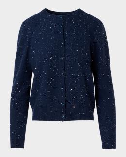 Akris Wool-Cashmere Turtleneck Zip Cardigan | Neiman Marcus