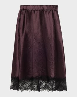SHUSHU/TONG Double-Layere Twill Skirt | Neiman Marcus