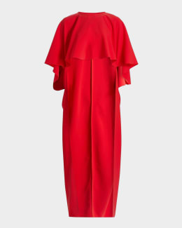 amsale faille v-neck fit-and-flare dress Sedna – Amsale main image 0