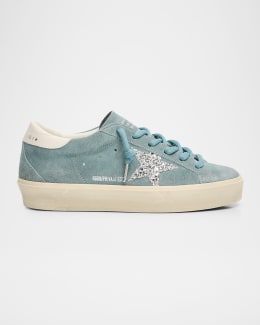 Golden Goose Super-Star Leather Glitter Low-Top Sneakers | Neiman