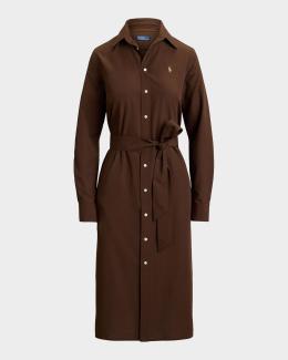 Polo Ralph Lauren Belted Cotton Oxford Shirtdress