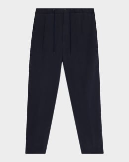 Giorgio Armani Men's Silk, Linen and Wool Wide-Leg Trousers