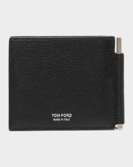TOM FORD Men's Exotic Line Croc-Effect Money Clip Wallet | Neiman