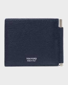 TOM FORD Men's Exotic Line Croc-Effect Money Clip Wallet | Neiman