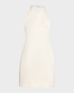 A.L.C. Nara Gathered Short-Sleeve Midi Dress | Neiman Marcus
