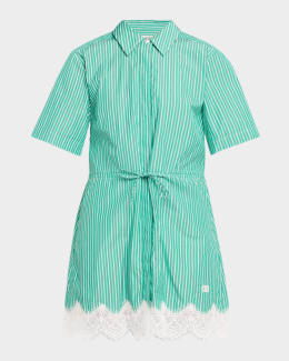 green sage wedding guest dress Drop Me a Note Dress in Picnic Embroidered Gingham – Bunny and Babe Winnetka main image 0