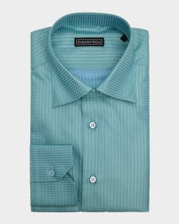 mens green check dress shirt 2t Tate Extra Tall Mens Regular Fit Shirt (green check) main image 1