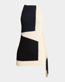 Proenza Schouler Selena Backless Twist Back Matte Viscose Crepe Dress