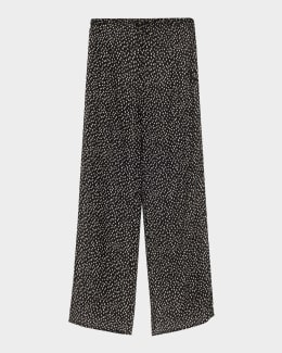 Nili Lotan Capucine Printed Shearling Double-Breasted Coat