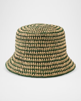 Helen Kaminski Retro Lace Braid Bucket Hat | Neiman Marcus