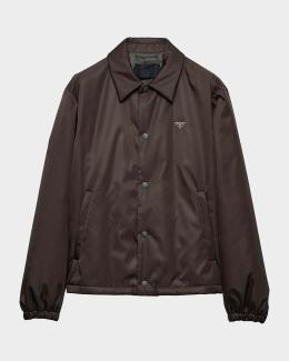 Prada Men's Re-Nylon Blouson Logo Jacket | Neiman Marcus