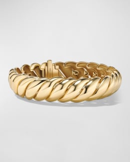 Sculpted Cable Bracelet in 18K Gold | Neiman Marcus