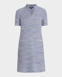 sachin and babi light blue dress Eileen Fisher Crushed Silk Tiered Midi Dress main image 0