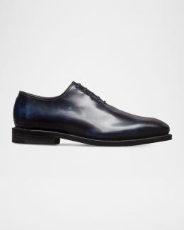 FERRAGAMO Men's Angiolo Tramezza Degrade Leather Oxfords | Neiman