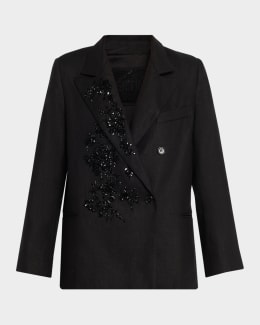 Libertine NYC Print Single-Breasted Short Jacket | Neiman Marcus