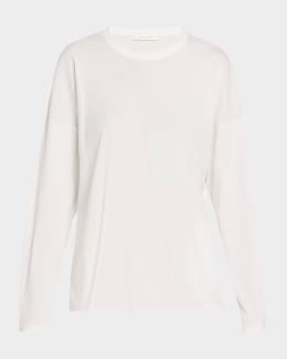The Row Sherman Cotton Jersey Long-Sleeve T-Shirt | Neiman Marcus