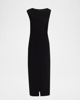 chinese dress ladies Betsy Adam Mesh Tiered Ruffle Sleeveless Gown, Womens, 10, Black