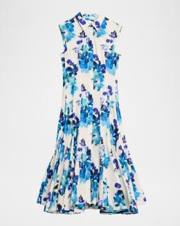 misa los angeles lorena mini floral chiffon dress MISA Los Angeles Lorena Floral-Print Ruffle Mini Dress Size Medium