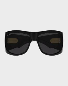 Gucci 50mm Crystal-Embellished Square Sunglasses | Neiman Marcus