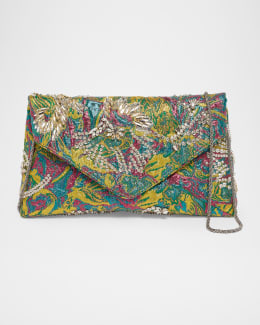 Dries Van Noten Small Floral Crystal Resin Top-Handle Bag | Neiman