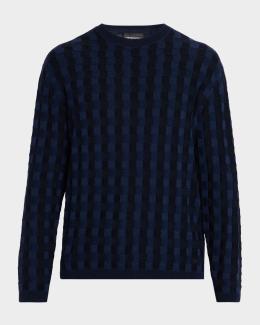 Giorgio Armani Men's Linen and Silk Tipped Cardigan | Neiman Marcus