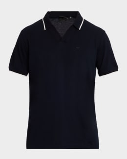Giorgio Armani Men's Jersey Polo Shirt | Neiman Marcus