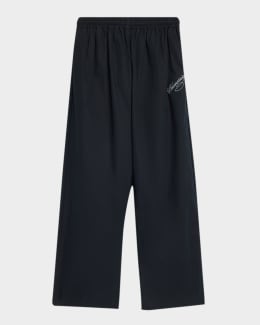 AVIREX Men's Nappa Leather Track Pants | Neiman Marcus