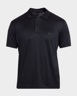 Emporio Armani Men's Texture-Knit Stretch Short-Sleeve Sweater
