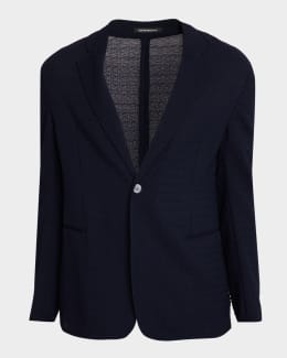 Giorgio Armani Men's Honeycomb Satin Peak Lapel Dinner Jacket