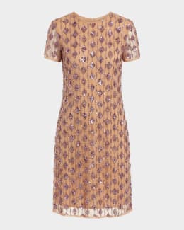 Mac Duggal Beaded Fringe Bodycon Mini Dress | Neiman Marcus