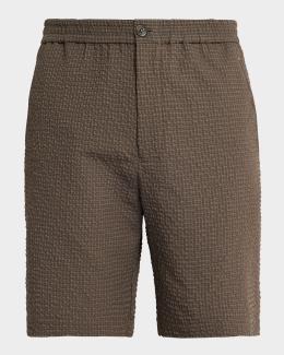 FERRAGAMO Men's Silk Stretch Bermuda Shorts | Neiman Marcus