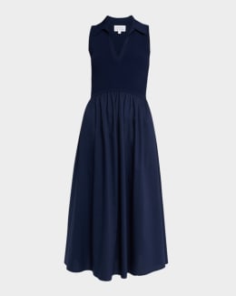 Tanya Taylor Sloane Embroidered Midi Dress | Neiman Marcus