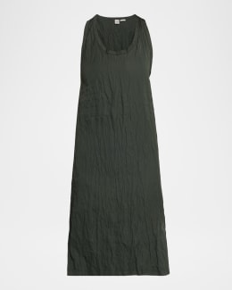 Toteme Slouch Waist Short-Sleeve Ankle Dress | Neiman Marcus