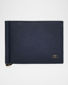 Ferragamo Men's Gancini Leather Bifold Wallet | Neiman Marcus