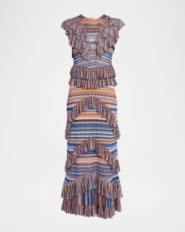 max studio halter dress Mackey Paisley Halter Midi Dress in Dove White MultiBlue & White main image 1