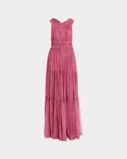 open lace back dress Golden Child Linen Maxi Dress