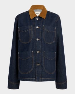 Erdem Tulip Applique Oversized Denim Jacket | Neiman Marcus