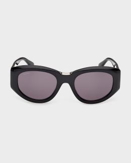 MaxMara GLIMPSE ACETATE BUTTERFLY SUNGLASSES IN BEIGE VIOLET NEW Max Mara Glimpse Oversized Acetate Butterfly Sunglasses  main image 4