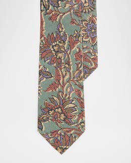 Ralph Lauren Purple Label Men's Mulberry Silk Polka Dot Jacquard