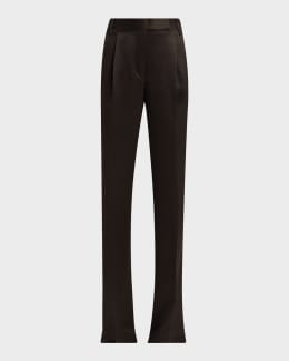Giorgio Armani Silk Wide-Leg Trousers | Neiman Marcus