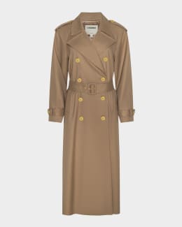 Proenza Schouler White Label Sakia Wool Melange Trench Coat
